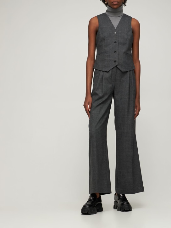 Designers Remix: Pantalon large en tweed Oxford - women_1 | Luisa Via Roma