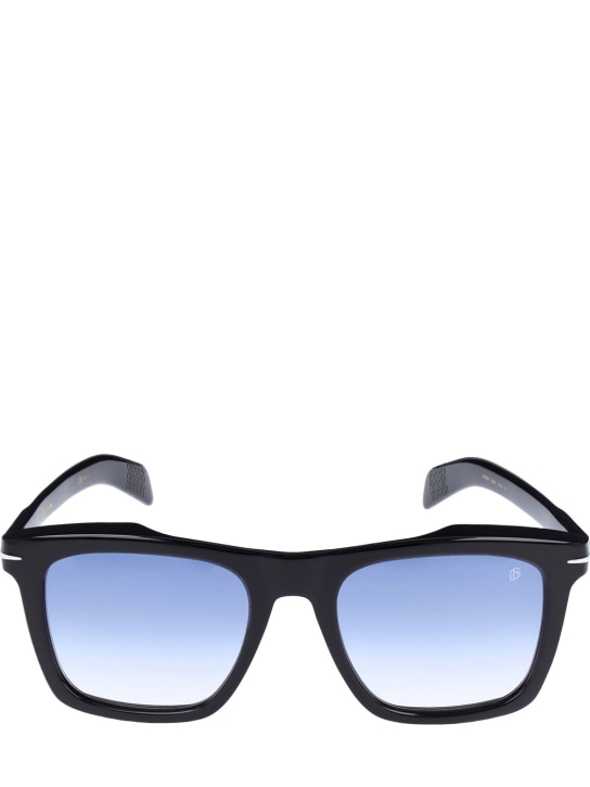DB Eyewear by David Beckham: Gafas de sol cuadradas DB de acetato - Negro/Azul - men_0 | Luisa Via Roma