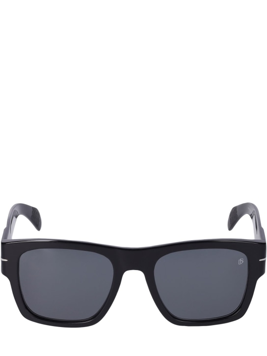 DB Eyewear by David Beckham: Gafas de sol cuadradas DB de acetato - Negro/Azul - men_0 | Luisa Via Roma