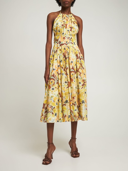 Rosie Assoulin: Midikleid aus Baumwollvoile mit Druck „Vivian“ - Bunt - women_1 | Luisa Via Roma
