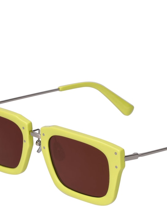Jacquemus: Les lunettes Soli sunglasses - Yellow/Brown - men_1 | Luisa Via Roma