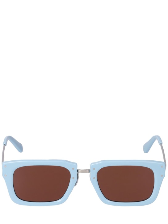 Jacquemus: Les lunettes Soli sunglasses - Mavi/Kahverengi - women_0 | Luisa Via Roma