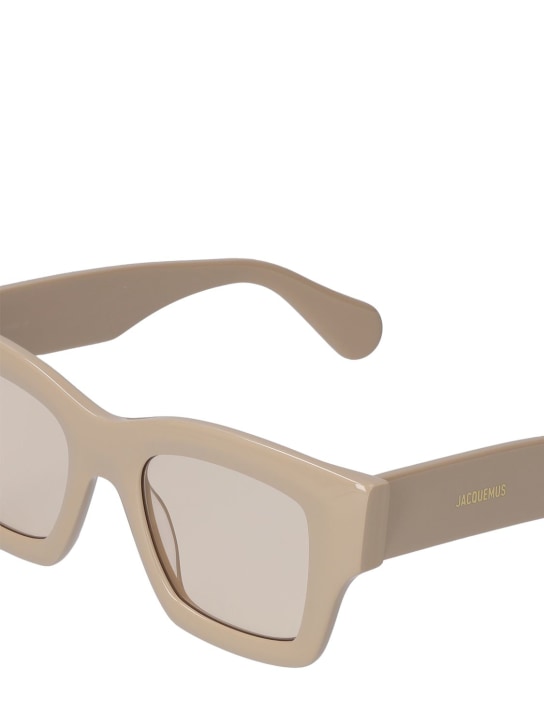 Jacquemus: Les lunettes Baci sunglasses - Beige - women_1 | Luisa Via Roma