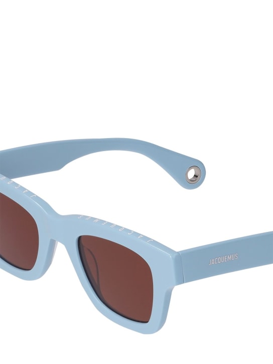 Jacquemus: Les lunettes Nocio sunglasses - Blue/Brown - men_1 | Luisa Via Roma