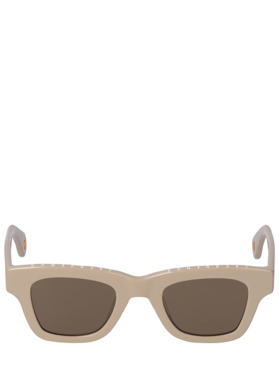 Jacquemus: Les lunettes Nocio sunglasses - Beige - women_0 | Luisa Via Roma