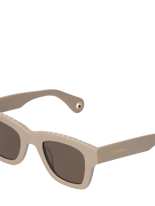 Jacquemus: Les lunettes Nocio sunglasses - Beige - women_1 | Luisa Via Roma