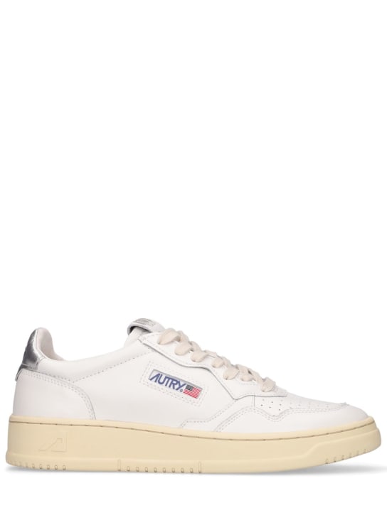 Autry: Medalist low leather sneakers - White - women_0 | Luisa Via Roma