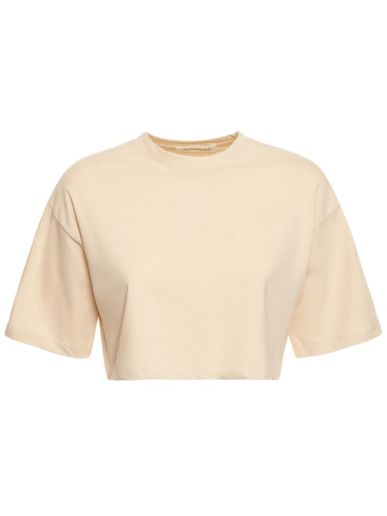 The Frankie Shop: Camiseta corta de jersey de algodón - women_0 | Luisa Via Roma