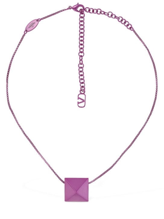 Valentino Garavani: Collier à pendentif Rockstud - Rose - women_0 | Luisa Via Roma