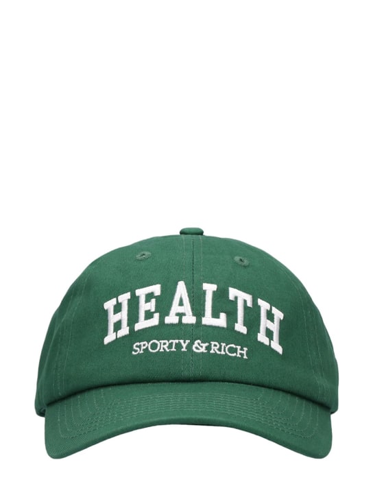 Sporty & Rich: Gorra de baseball de algodón Health Ivy - women_0 | Luisa Via Roma