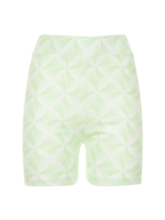 Rotate: Lovena organic cotton bike shorts - Green - women_0 | Luisa Via Roma