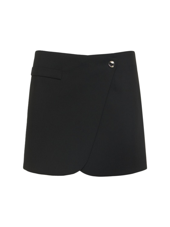 Coperni: Tailored cady mini skirt - Black - women_0 | Luisa Via Roma