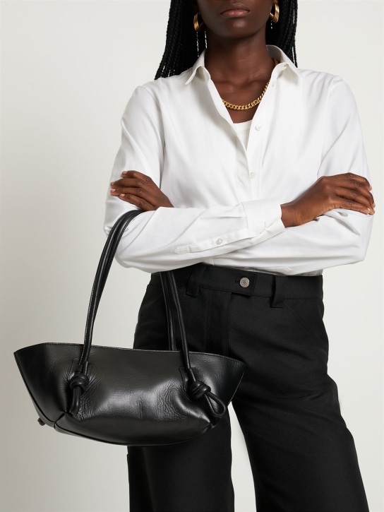 Hereu: Fleca knotted leather bag - Black - women_1 | Luisa Via Roma