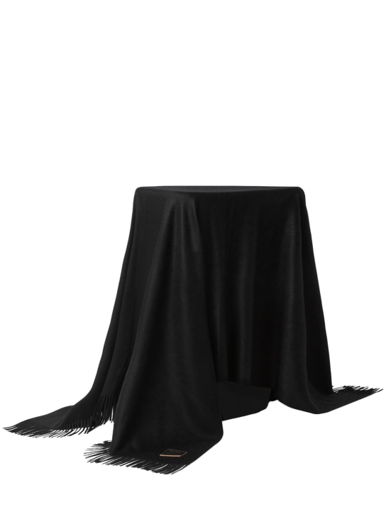Agnona: Manta de cashmere - Negro - ecraft_1 | Luisa Via Roma