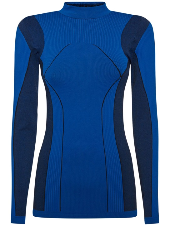 Ferrari: Top in techno jersey - Blu - women_0 | Luisa Via Roma