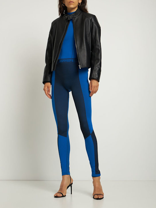 Ferrari: Tech jersey leggings - Blue - women_1 | Luisa Via Roma