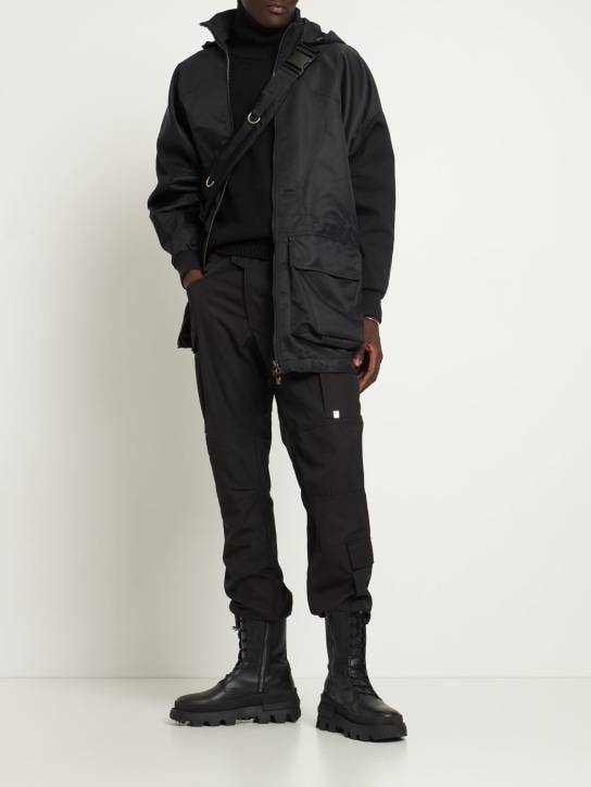 Ferrari: フーデッドナイロンパーカ - ブラック - men_1 | Luisa Via Roma