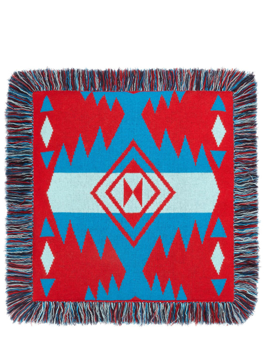 Alanui: Icon multicolor wool jacquard cushion - Renkli - ecraft_0 | Luisa Via Roma