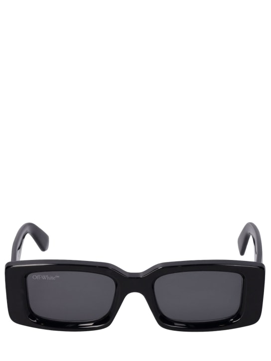 Off-White: Arthur squared acetate sunglasses - Black - men_0 | Luisa Via Roma