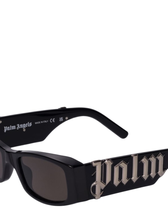 Palm Angels: Angel squared acetate sunglasses - Black/Grey - women_1 | Luisa Via Roma