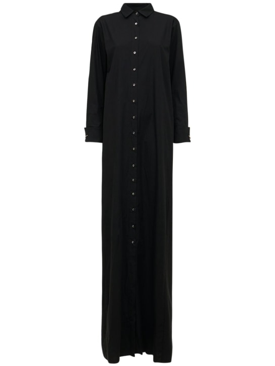 Marques'Almeida: Oversized organic cotton shirt dress - Black - women_0 | Luisa Via Roma