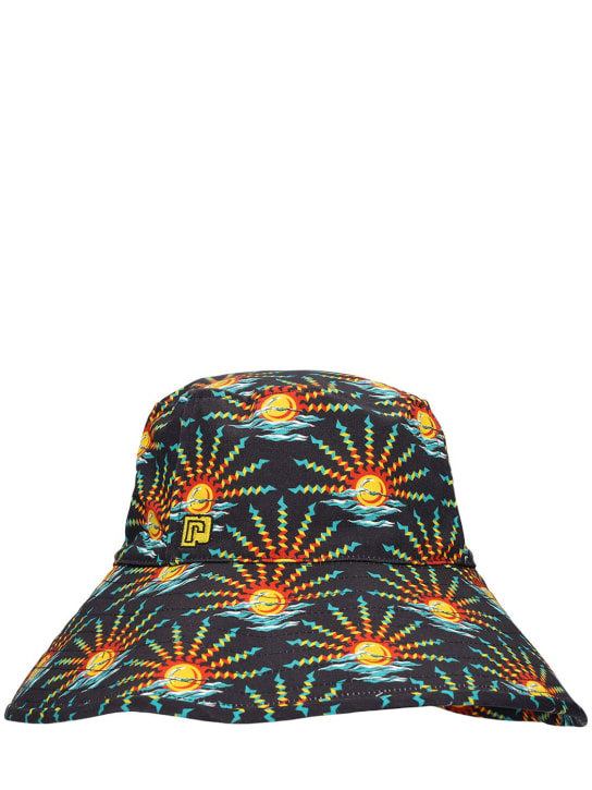 Rabanne: Sunrise printed cotton canvas bucket hat - women_0 | Luisa Via Roma