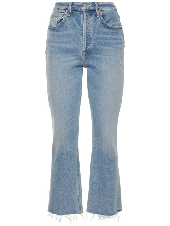 CITIZENS OF HUMANITY: Jeans cropped boot cut Isola in cotone - Blu - women_0 | Luisa Via Roma