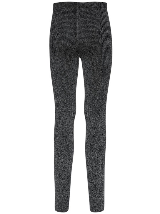 Dion Lee: Reflective wool blend knit pants - Black - men_1 | Luisa Via Roma