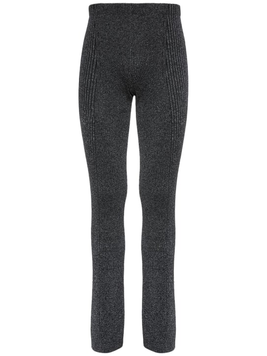 Dion Lee: Pantalon en maille de laine mélangée - Noir - men_0 | Luisa Via Roma