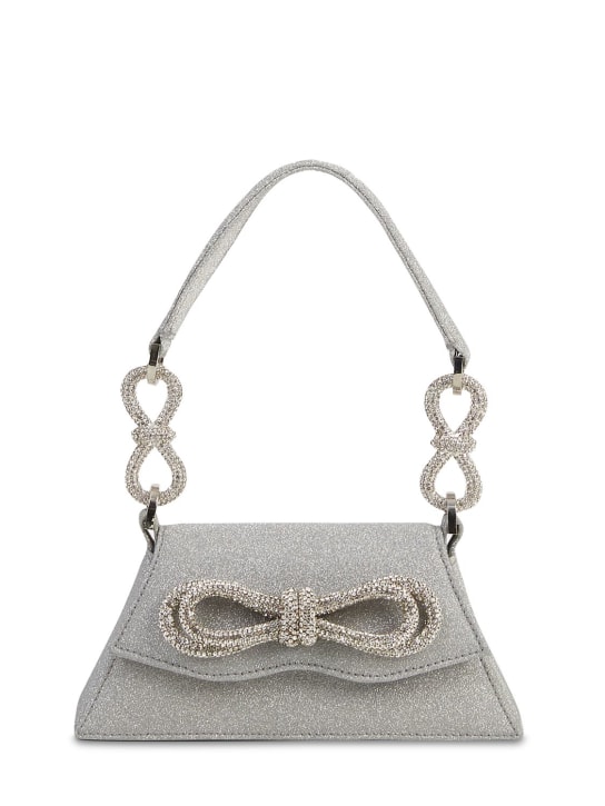 Mach & Mach: Mini Samantha leather top handle bag - Silver - women_0 | Luisa Via Roma