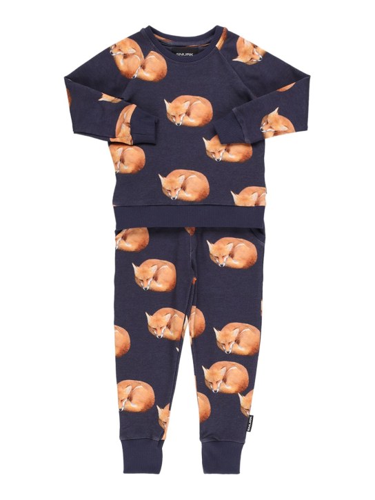 Snurk: SWEATSHIRT & TRAININGSHOSE AUS BIO-BAUMWOLLE - Schwarz/ Braun - kids-girls_0 | Luisa Via Roma