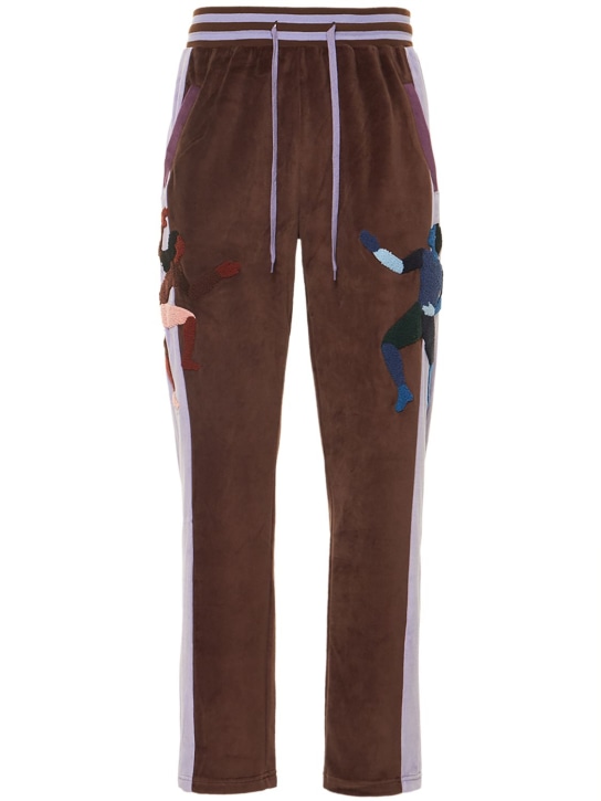 KidSuper Studios: Pantalones deportivos de velvetón - men_0 | Luisa Via Roma