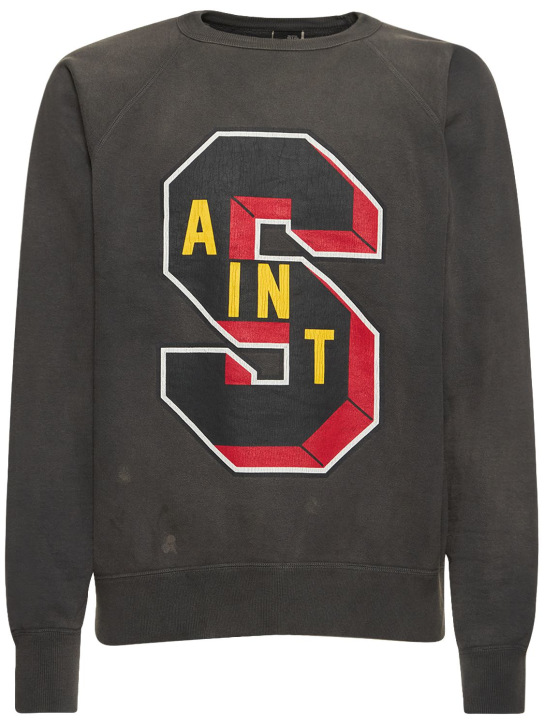 Saint Michael: Denim Tears x Saint Michael sweatshirt - Black - men_0 | Luisa Via Roma