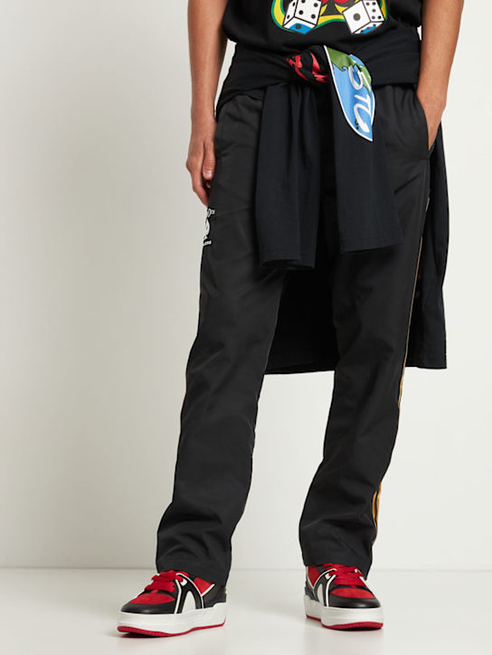 Just Don: Basketball Courtside hi leather sneakers - Black/Red - men_1 | Luisa Via Roma