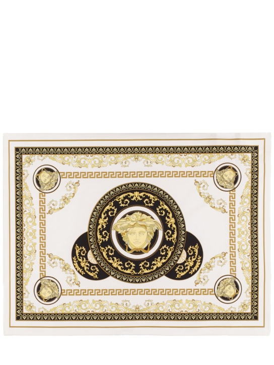 Versace: Set de 2 mantelitos individuales - Blanco/Oro - ecraft_1 | Luisa Via Roma