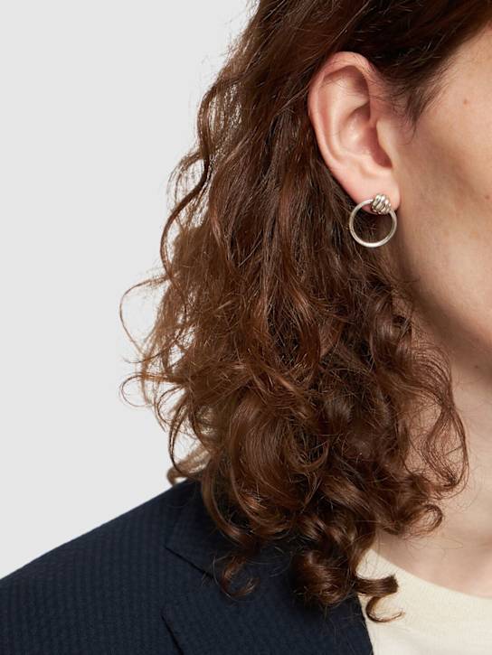 DoDo: Silver Nodo mono earring - Silver - men_2 | Luisa Via Roma
