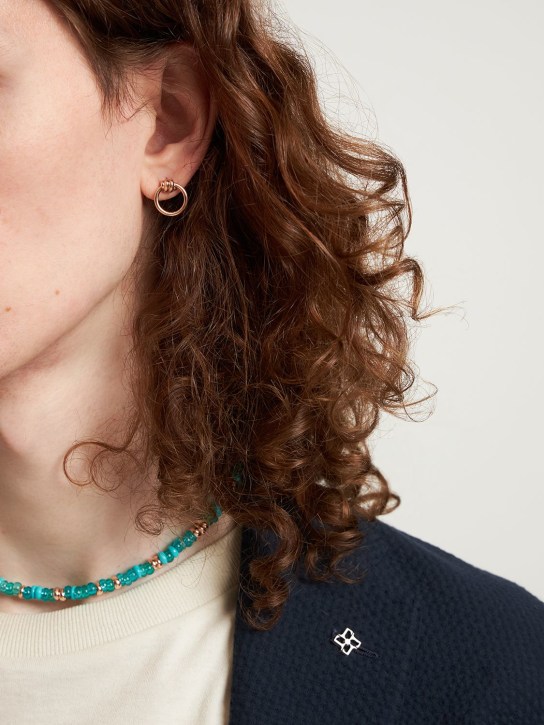DoDo: 9kt Rose gold Nodo mono earring - Rose Gold - men_3 | Luisa Via Roma
