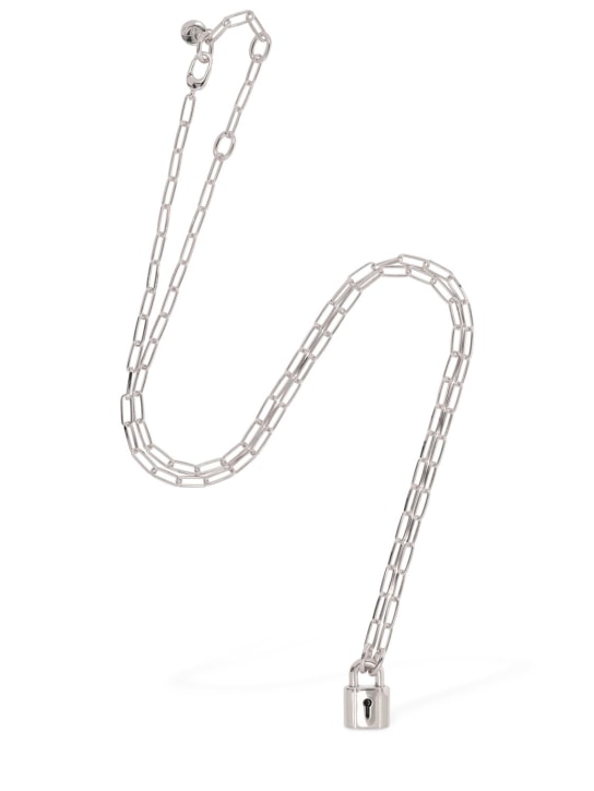 DoDo: Silver Lock chain necklace - women_1 | Luisa Via Roma