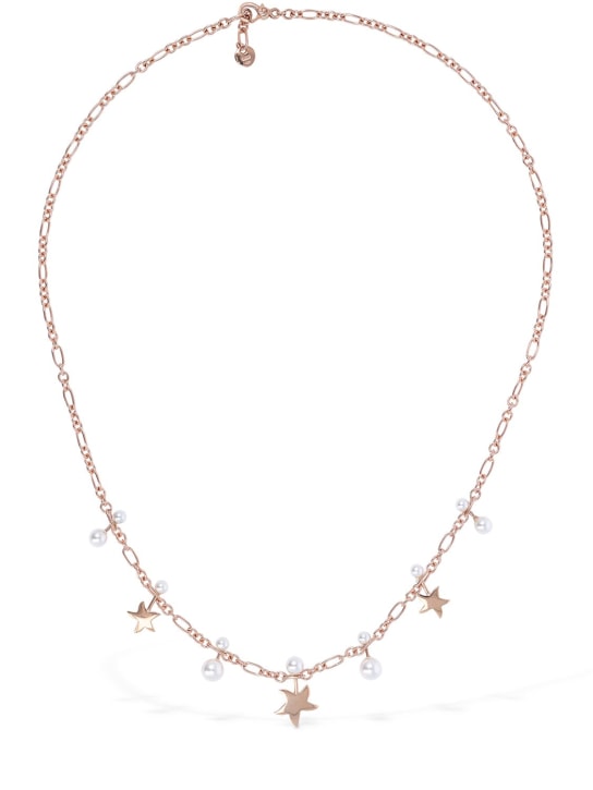 DoDo: 9kt Rose gold Stellina necklace - Rose gold/White - women_0 | Luisa Via Roma