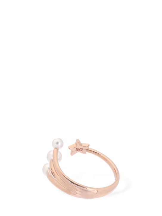 DoDo: 9kt Rose gold Stellina ring - Rose gold/White - women_3 | Luisa Via Roma