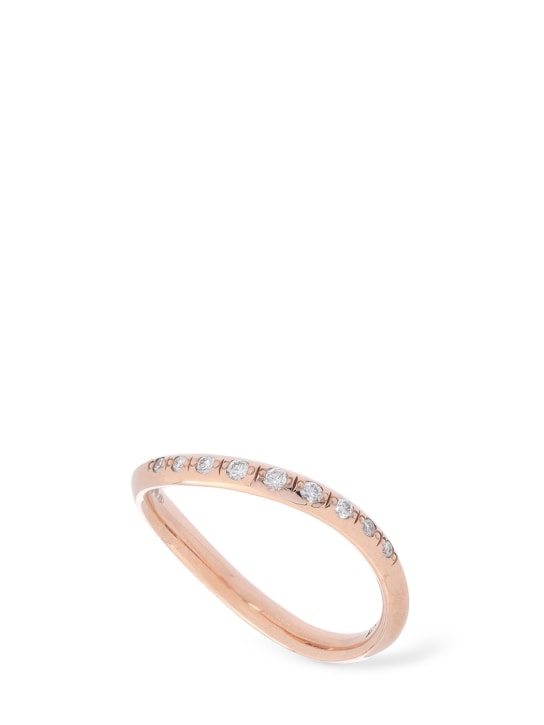 DoDo: 9kt Rose gold & diamond Essential ring - Kırmızı/Altın - women_0 | Luisa Via Roma