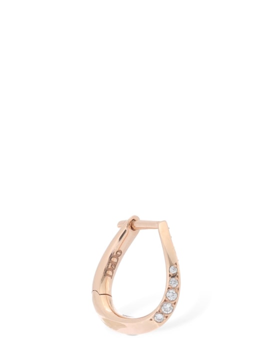 DoDo: 9kt 로즈 골드 다이아몬드 싱글 귀걸이 - 로즈 골드 - women_0 | Luisa Via Roma