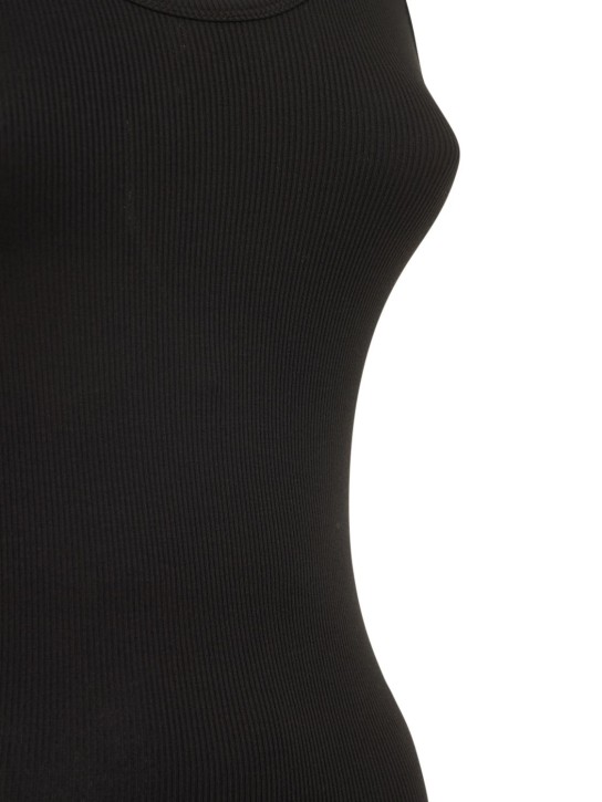 Wardrobe.nyc: Ribbed cotton jersey tank top - Black - women_1 | Luisa Via Roma