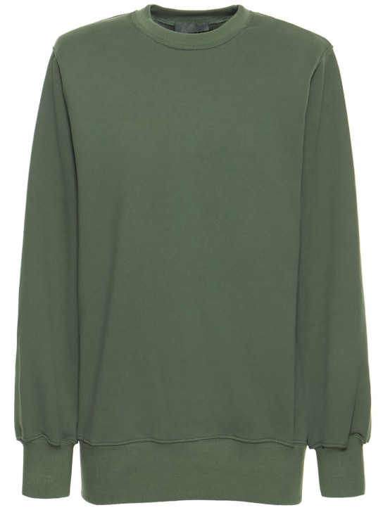 Wardrobe.nyc: Track jersey cotton fleece mini dress - Green - women_0 | Luisa Via Roma