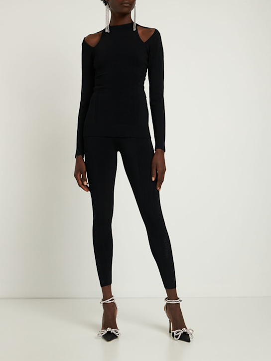 Az Factory: Leggings Thebe Bagugu in jersey - Nero - women_1 | Luisa Via Roma