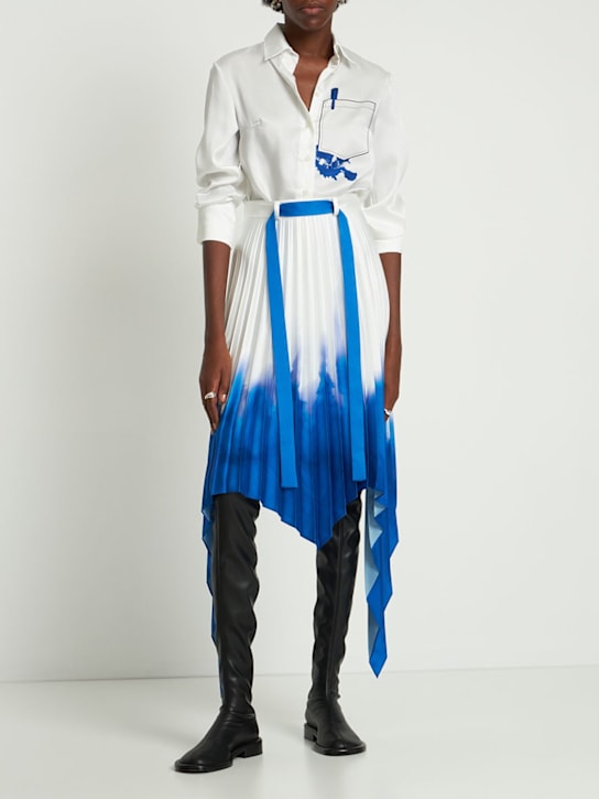 Az Factory: Thebe Bagugu 프린트 포플린 셔츠 - 화이트 - women_1 | Luisa Via Roma