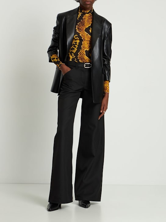 Az Factory: Haut en jersey imprimé python Thebe Bagugu - Jaune/Noir - women_1 | Luisa Via Roma