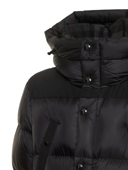 Burberry: Lindford hooded nylon down jacket - Black - men_1 | Luisa Via Roma