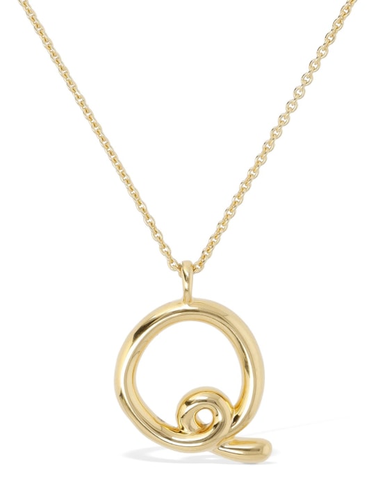 Missoma: Curvy molten "Q" pendant necklace - Altın Rengi - women_0 | Luisa Via Roma