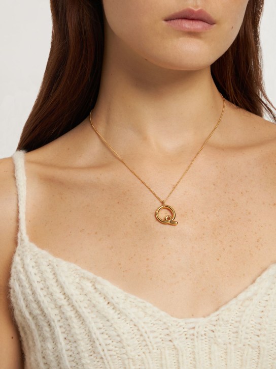 Missoma: Curvy molten "Q" pendant necklace - Gold - women_1 | Luisa Via Roma